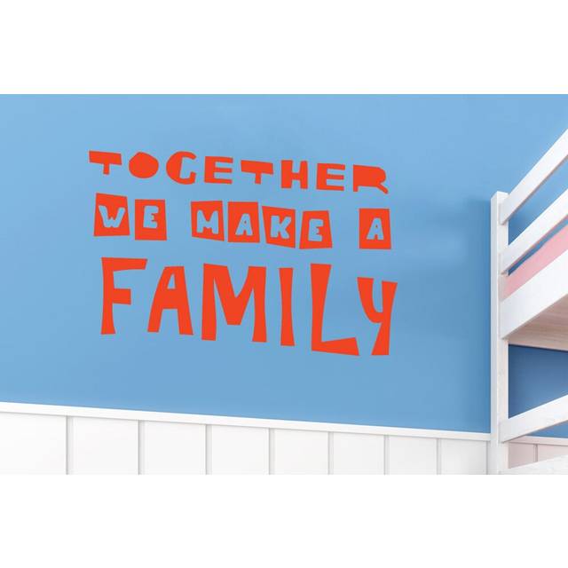 Together We Make a Family Wall Sticker - Orange (Large)