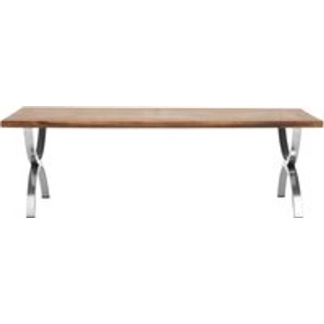 Interiors by Premier Rustic Wood Top Coffee Table, Modern Rectangular Coffee Table, Contemporary Wood Coffee Table with Metal Legs - Natural - One Size