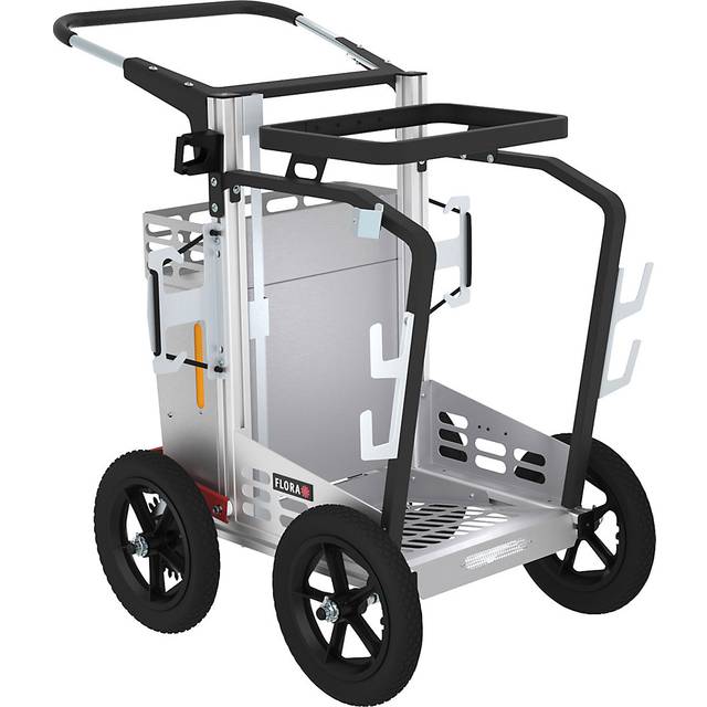 FLORA fixed waste sack holder, fixed waste sack holder, HxWxL 1030 x 710 x 900 mm, 120 l - silver, black