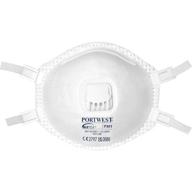 Portwest FFP3 Valved Respirator P301 White One Size Colour: White, Siz