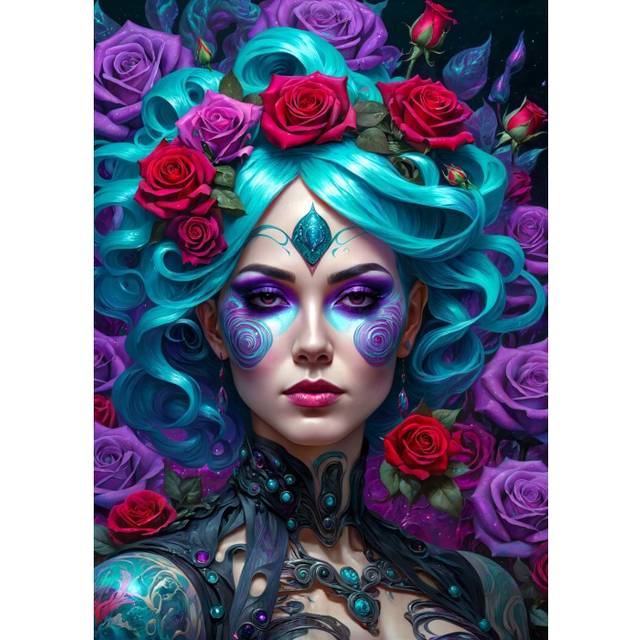 Gothic Flowers Portrait