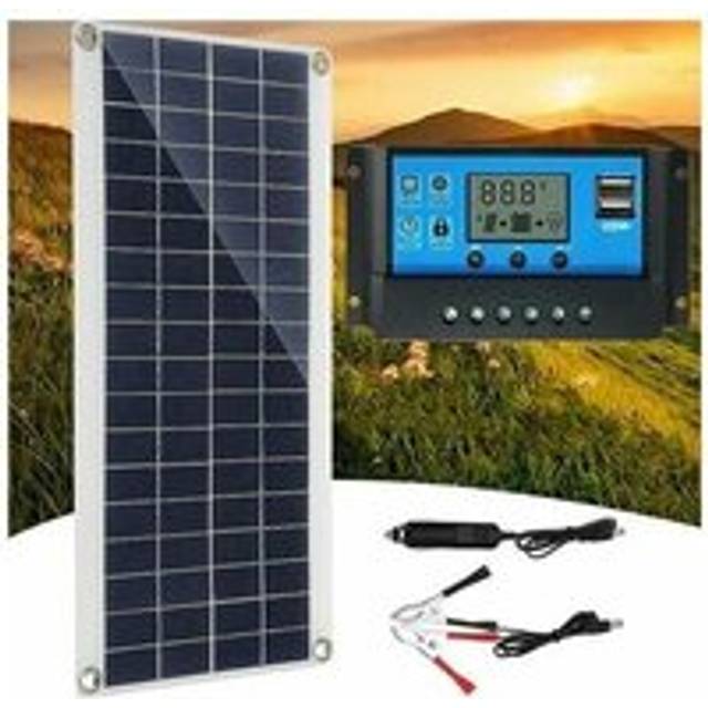 AlwaysH 300W 12V Solar Panel, Solar Panel Kit, Battery Charger Kit with 60A Solar Charge Controller for RV, Yacht, Outdoor, Garden, Lighting