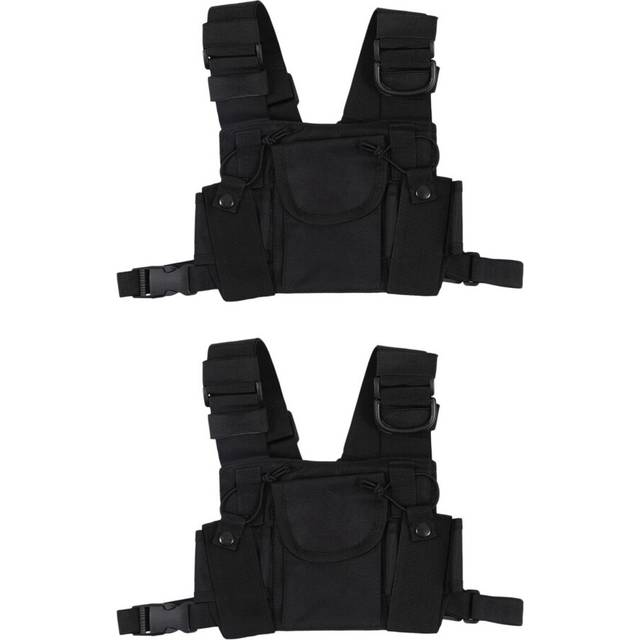 2X Radio Walkie Talkie Chest Pocket Harness Bags Pack Backpack Holster Two W