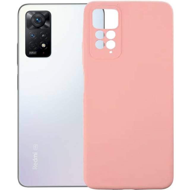 Xiaomi Redmi Note 11 Silikonskal med Kameraskydd - Rosa