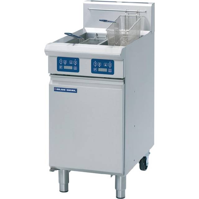Blue Seal Twin Tank Twin Basket Free Standing Propane Gas Fryer GT46E