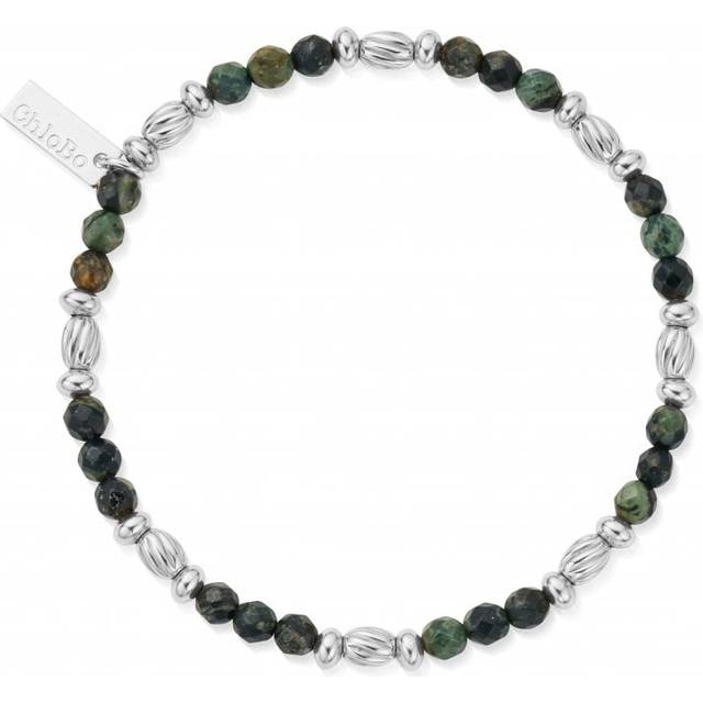 Men's Kambaba Jasper Twisted Rice Bracelet SBKJTOM