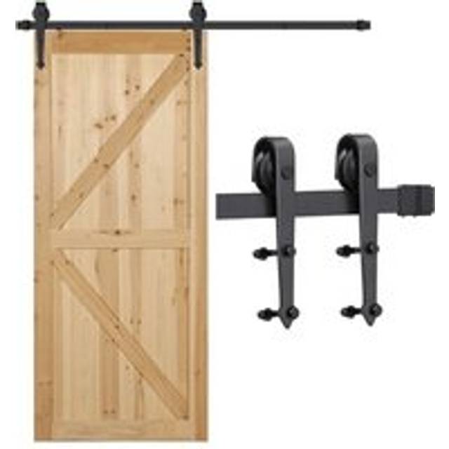 Yaheetech - 6Ft Barn Door Sliding Hardware Track Set