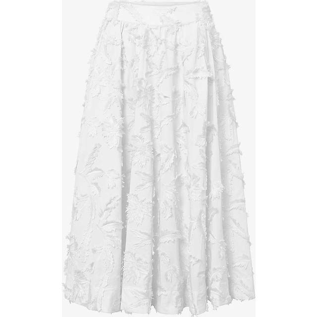 Meadow Embroidered Floral Skirt - White - Craft your capsule wardrobe with everyday basics and denim designs from Swedish brand Twist and Tango. Effortlessly fusing ease and style, each timeless piece is sure to transcend seasons and become favourites in your daily edit.