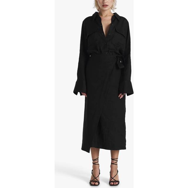 Twist & Tango Vivenne Linen Wrap Midi Skirt