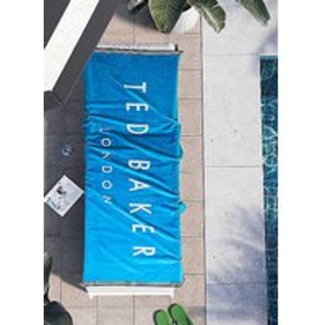 'TB Logo' Cotton Beach Towel - Blue - One Size