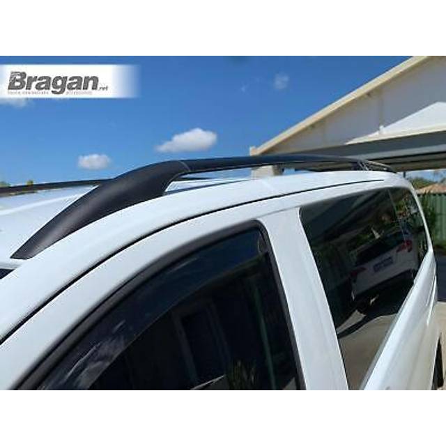 Roof rails black for mercedes vito viano 2014+ elwb aluminium roof rack rails