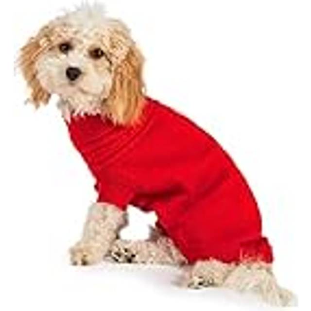 Medium Red Cable Knit Jumper - Dog Coats & Clothing - Dog Supplies & Accessories | ePaws