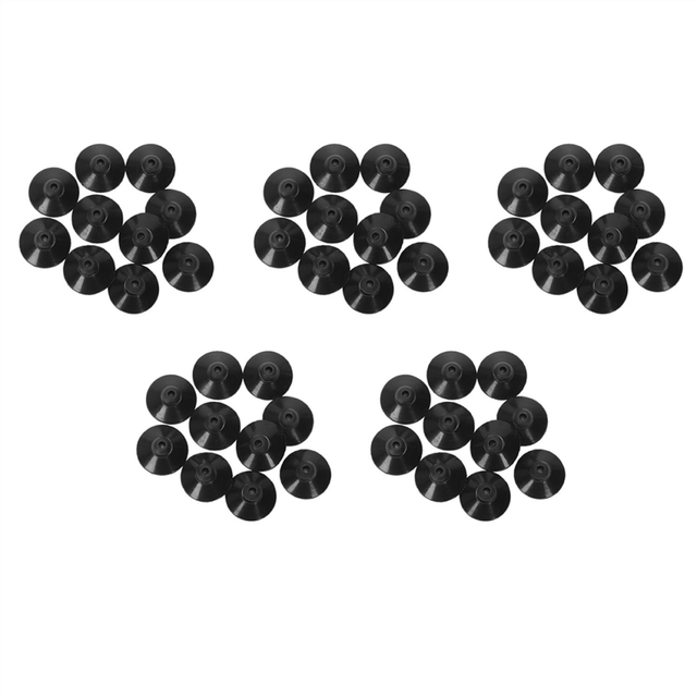 50 x Black Rubber 27mm Suction Cup Clip Sucker for Aquarium Fish Tank Pump