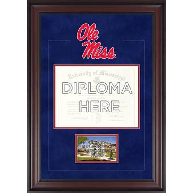 Ole Miss Rebels Deluxe 9" x 12" Diploma Frame with Team Logo - Insert Your Own 4" x 6" Photograph