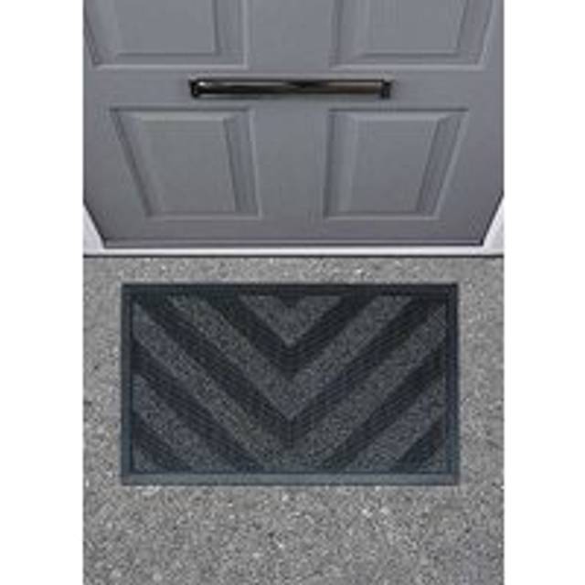 Likewise Rugs & Matting Cactus Chevron Doormat - Grey