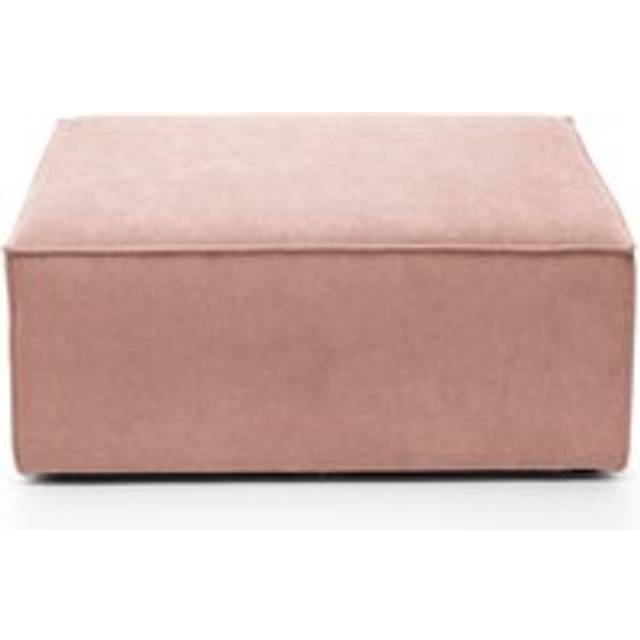 Doris Footstool in Pink Cord Chenille - One Size