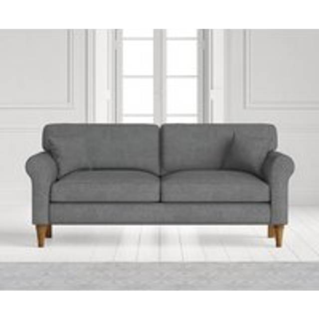 Darwin Charcoal Grey Fabric Three Seater Sofa