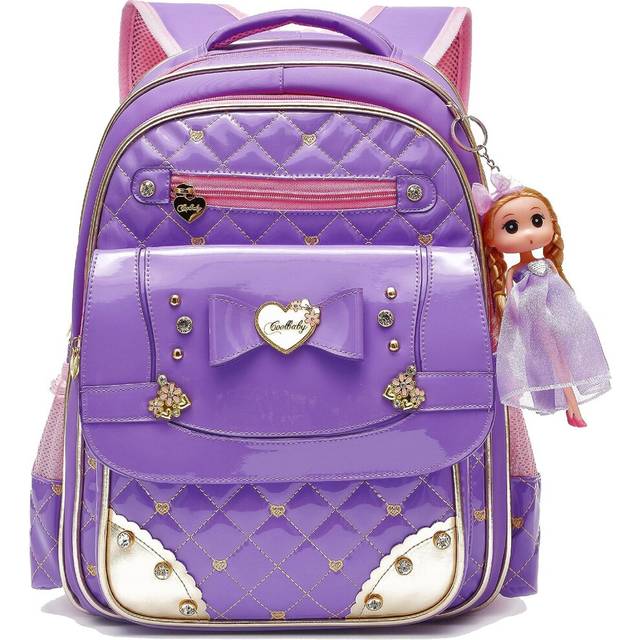 Backpack for Girls, Waterproof Kids Backpacks School Bag Toddler Bookbags Cute Travel Daypack (Large, A-Purple)
