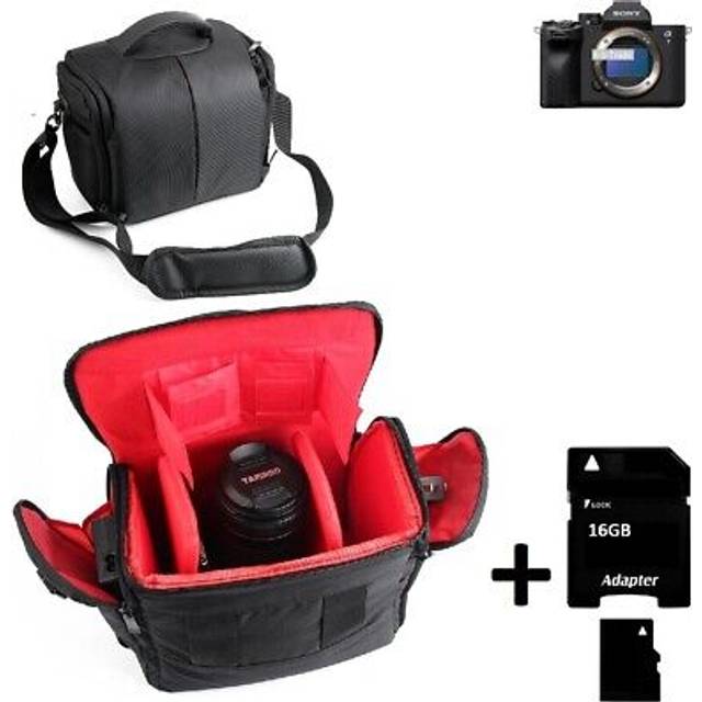 For sony alpha 7 iv camera bag shoulder large waterproof + 16gb memory