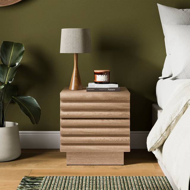 Dax 2 Drawer Bedside Table - Distressed Oak