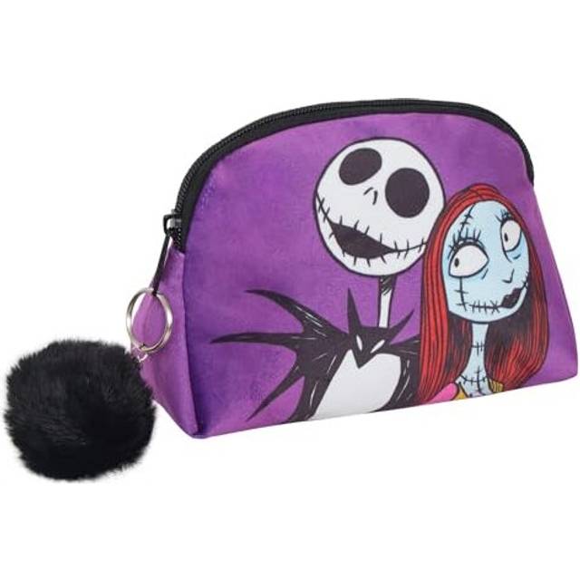 Nightmare Before Christmas Make Up Bag for Women Girls Pencil Case Disney Cosmetic Toiletries Bag Double Sided Design