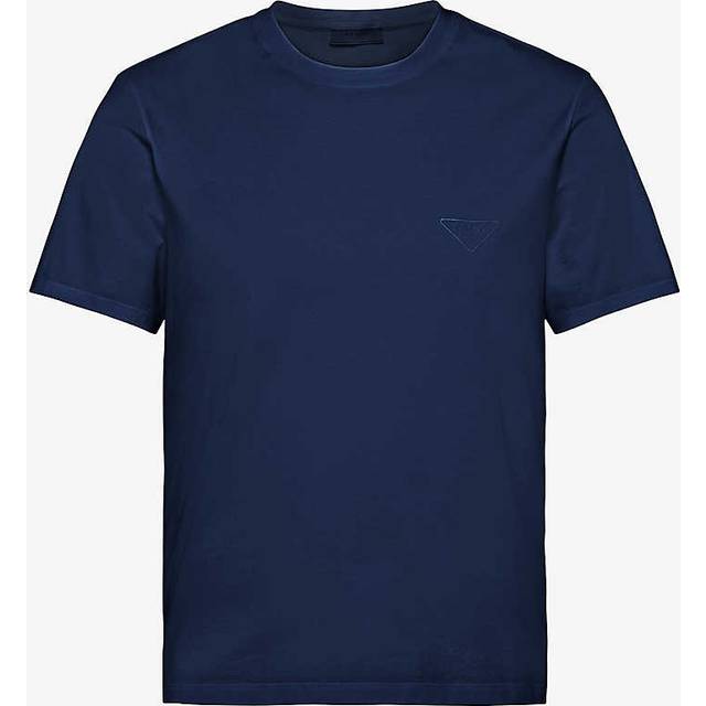 Mens Prada Logo-Embroidered Slim-Fit Stretch-Cotton T-Shirt