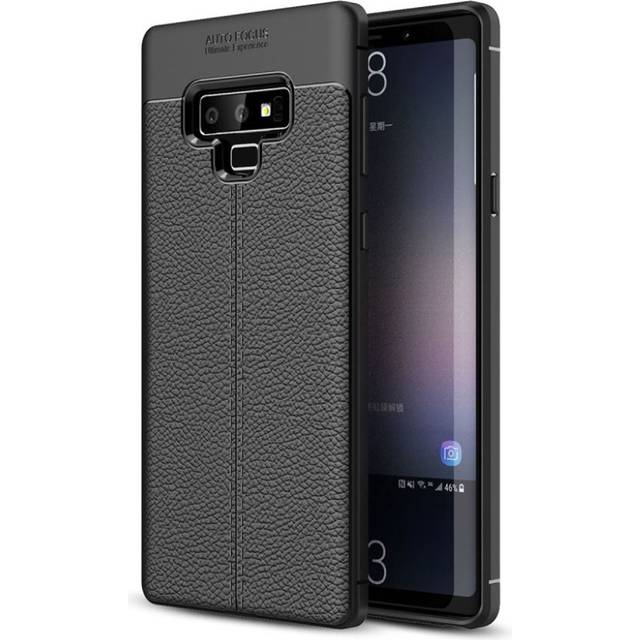 Samsung Galaxy Note 9 mobilskal silikon litchi textur - Svart