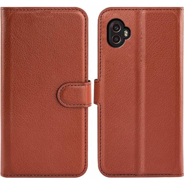 Samsung Galaxy Xcover 6 Pro Plånboksfodral med Stativ - Brun