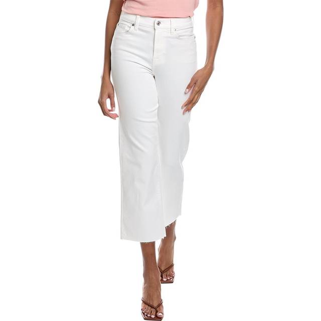 7 For All Mankind Alexa White Cropped Jean