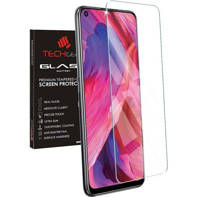 For oppo a54 5g / a74 5g genuine techgear tempered glass screen protector cover