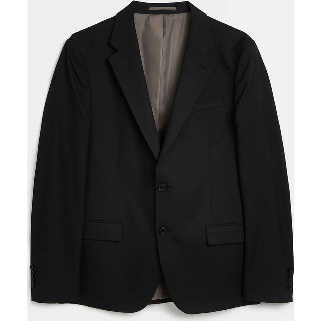 Mens River Island Black Skinny Fit Twill Suit Jacket - 36R