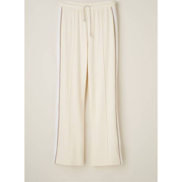 Cream wide leg joggers
