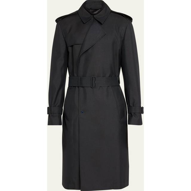 Burberry Men&#39;s Trench Coat in Black | Size 50 | 8087101155829 Color A1189 (50)