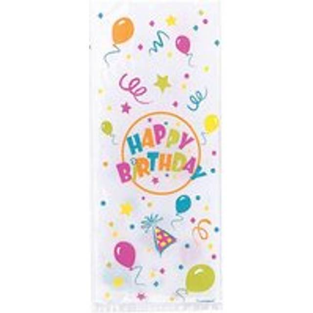 Unique Party Happy Birthday Cello Bags (Pack Of 20) - Multicoloured - one size