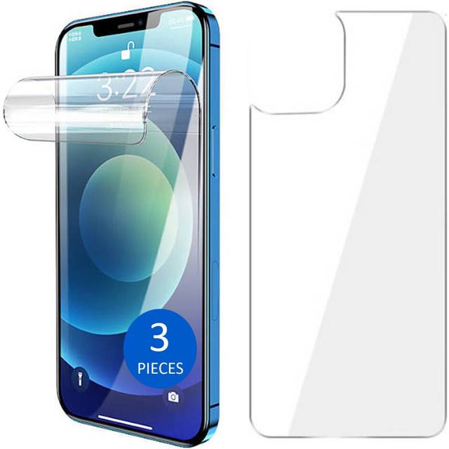 (iPhone 13) 3pcs Soft Film Screen Protector for Apple iPhone 13 Pro Max Mini Front and Back