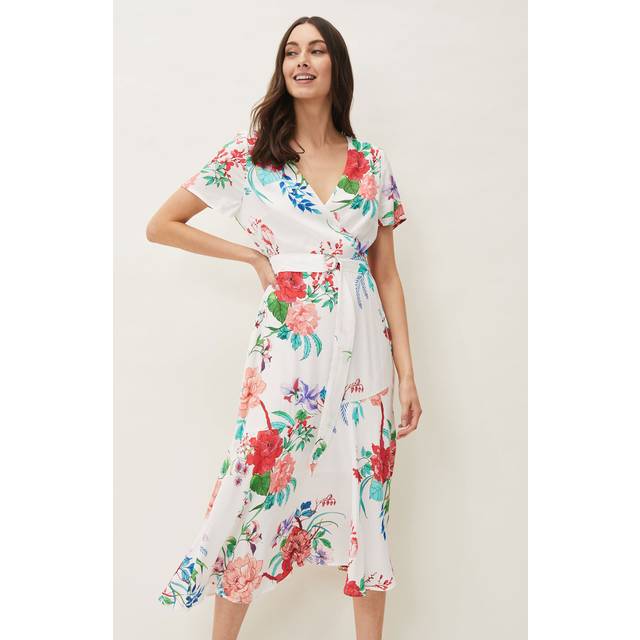 Phase Eight Women's Evadine Floral Tea Dress - White Multi - 8