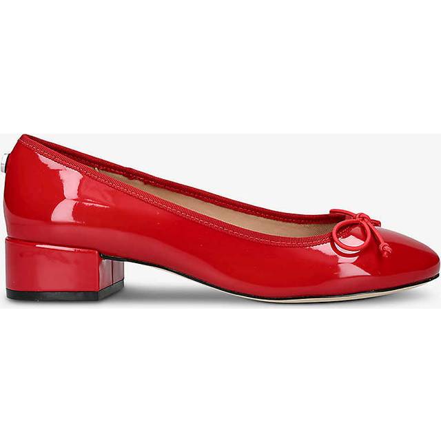Steve Madden Womens Red Cherish Bow-embellished Faux-leather Ballet Flats Eur 41 / 8 Uk Women - RED