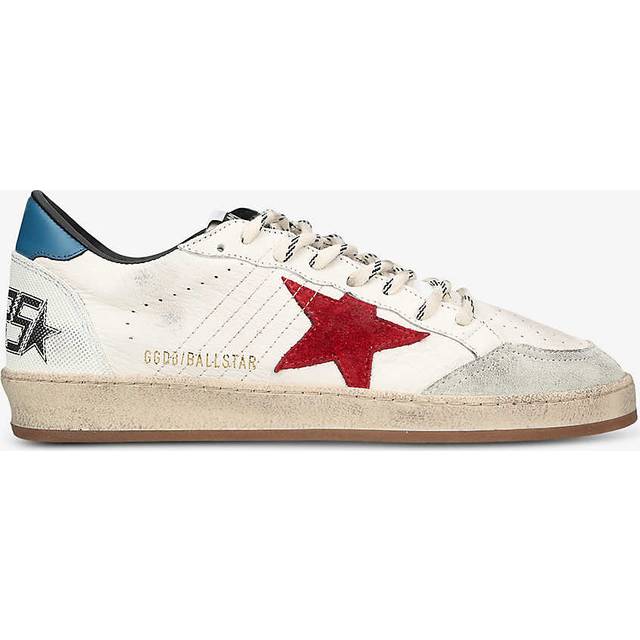 Golden Goose Mens White/red Men&#39;s Ball Star Star-applique Leather Low-top Trainers Eur 40 / 6 Uk Men - White/Red