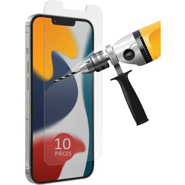 10pcs Tempered Glass Screen Protector Guard for Apple iPhone 13 Pro Max Front Bulk