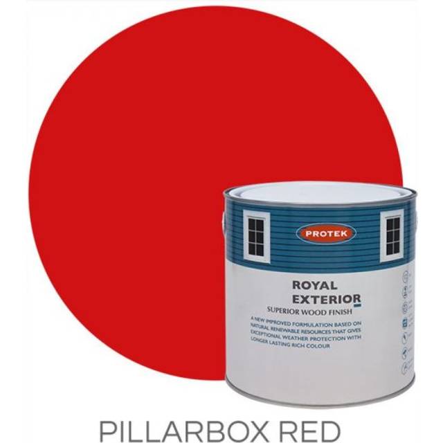 Protek Royal Exterior Paint, Pillarbox Red 1L, Exterior Wood Paint, Paints, Garden Furniture Paint, Cladding Coatings, Summer Ho
