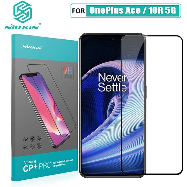 for Oneplus Ace Glass Nillkin CP+Pro Full Glue Tempered Glass for One Plus 10R 5G Full Coverage Screen Protector Film OnePlus Ace Racing