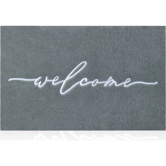 AAZZKANg gray Doormat Outdoor Entrance Front Door Welcome Mat Large 24