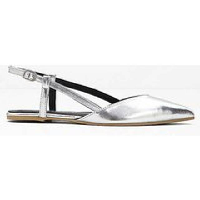bonprix Pointy Toe Sling Back Strap Pumps - Silver