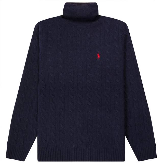 Certified wool and cashmere turtleneck - POLO RALPH LAUREN - gender_Man - Blue (L)