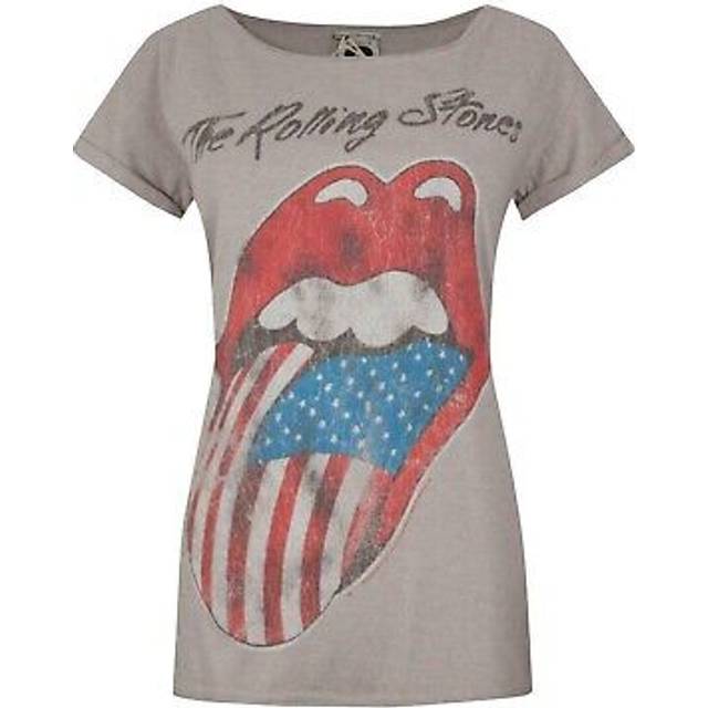 Amplified Womens/Ladies USA Tour 2 The Rolling Stones T-shirt One Size grå/röd