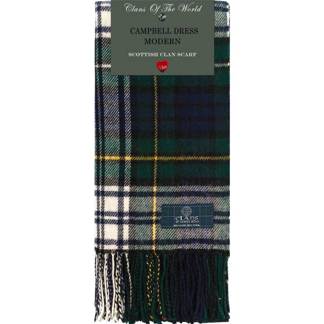 Campbell Dress Modern Tartan Clan Scarf 100% Soft Lambswool