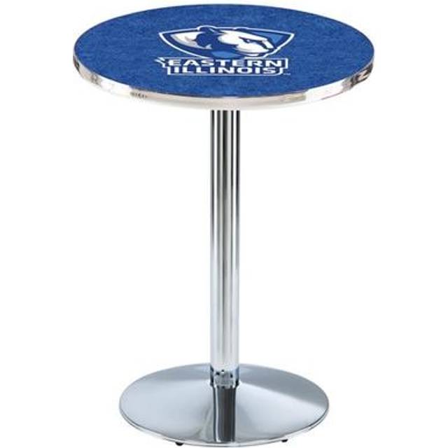 Holland Bar Stool L214C3636EastIL 36 in. Eastern Illinois Panthers Pub Table with 36 in. Top, Chrome