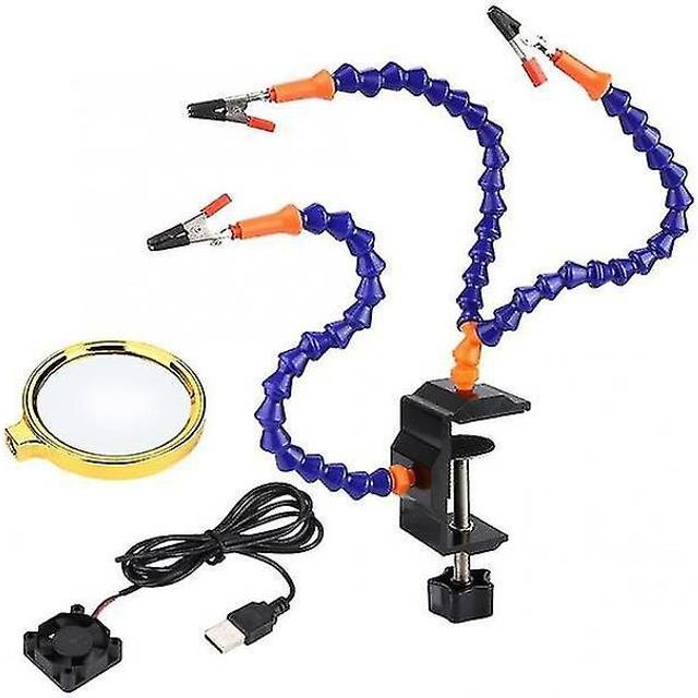 3 Arms Flexible Soldering Station For Rc Fpv Racing Drone Rc Tool Diy For Repairing With Fan Solder Station Set