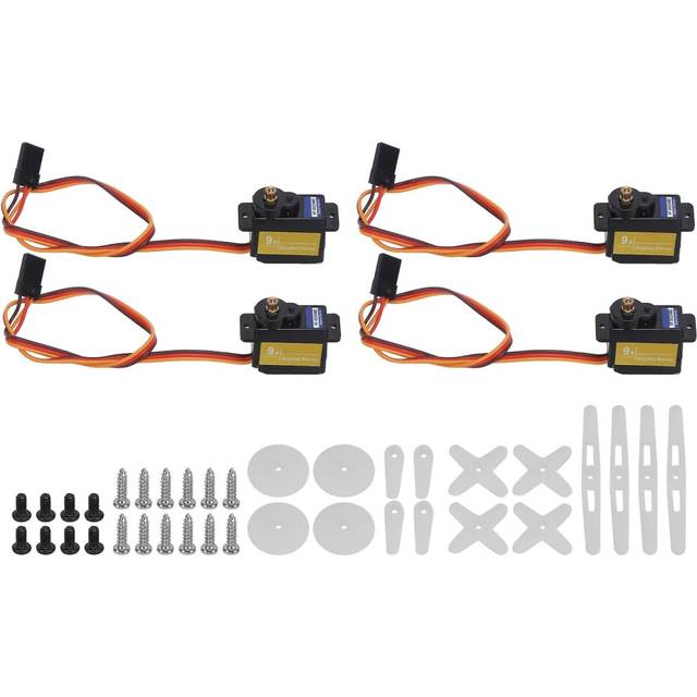 4pcs Servo Motors High Efficiency Low Noise Low Power Consumption Easily Install Micro Servo For Robot Fixed Wing