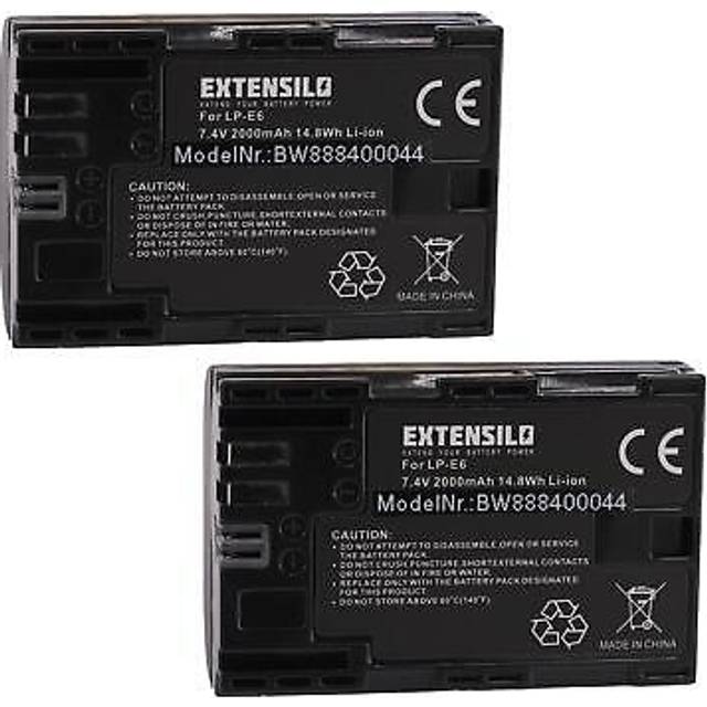 2x battery for blackmagic video assist 4k 2000mah